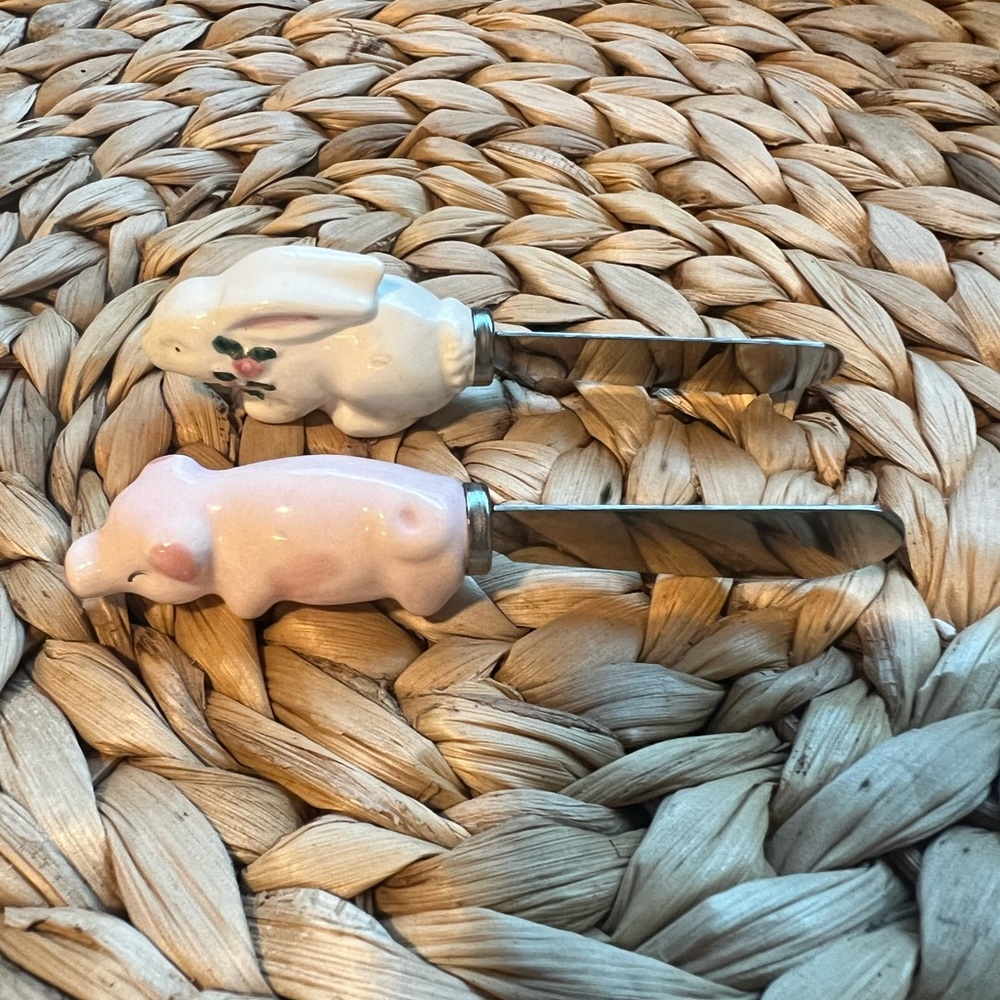 Knobler Japan Cheese Knives Rabbit And Pig